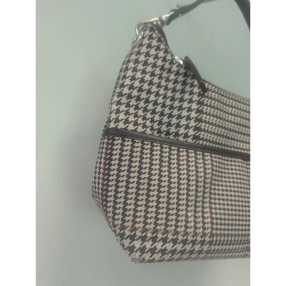 Ralph Lauren Plaid Houndstooth Small Shoulder Bag Purse Baguette Hobo Y2K Style